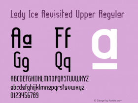 Lady Ice Revisited Upper Regular 1.0 Font Sample