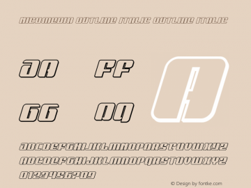 Nicomedia Outline Italic Version 1.0; 2020 Font Sample