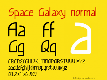 Space_Galaxy Version 1 Font Sample