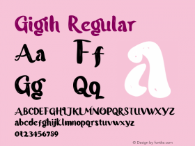 Gigih Version 1.002;Fontself Maker 3.5.1 Font Sample