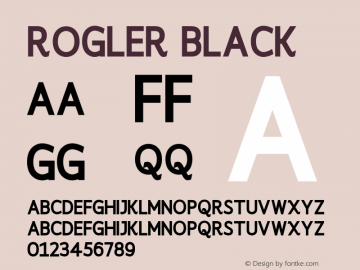 Rogler Black Version 1.00;April 14, 2020;FontCreator 11.5.0.2422 64-bit Font Sample