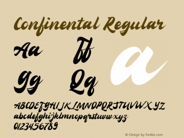 Confinental Version 1.000 Font Sample