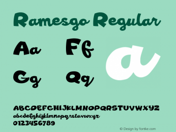 Ramesgo Version 1.00;April 10, 2020;FontCreator 11.5.0.2422 32-bit图片样张