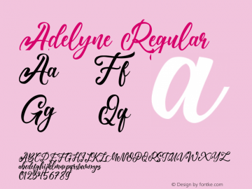 Adelyne Version 1.011;Fontself Maker 3.5.1图片样张