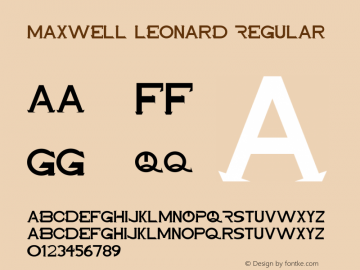 Maxwell Leonard Version 1.003;Fontself Maker 3.4.0 Font Sample