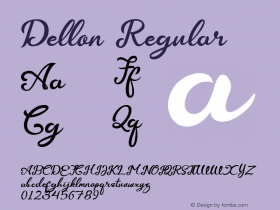 Dellon Version 1.00;April 10, 2020;FontCreator 11.5.0.2422 64-bit Font Sample