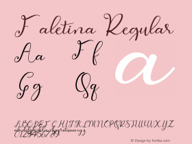 Faletina Version 1.00;April 10, 2020;FontCreator 11.5.0.2422 64-bit Font Sample