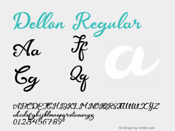 Dellon Version 1.00;April 10, 2020;FontCreator 11.5.0.2422 64-bit图片样张