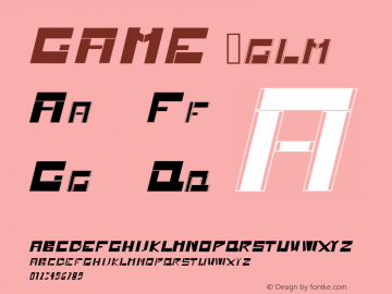 GAME Version 001.000 Font Sample