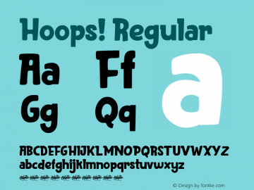 Hoops! Version 1.00;April 14, 2020;FontCreator 12.0.0.2525 64-bit图片样张