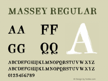 MASSEY Version 1.000 Font Sample