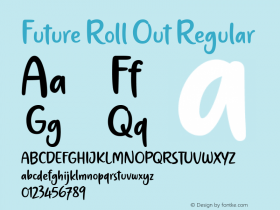 Future Roll Out Version 1.00;April 19, 2020 Font Sample