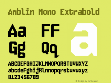 Amblin Mono Extrabold 1.005 Font Sample