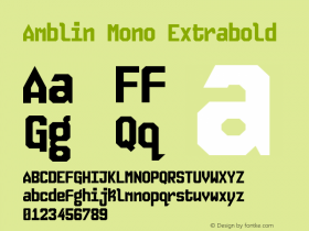 Amblin Mono Extrabold 1.005 Font Sample