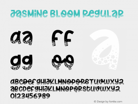 Jasmine Bloom Decorated Version 1.00;April 20, 2020;FontCreator 12.0.0.2545 64-bit图片样张