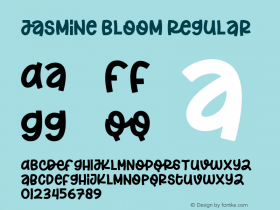 Jasmine Bloom Version 1.00;April 20, 2020;FontCreator 12.0.0.2545 64-bit图片样张