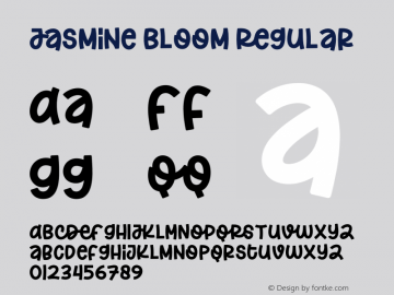 Jasmine Bloom Version 1.00;April 20, 2020;FontCreator 12.0.0.2545 64-bit Font Sample