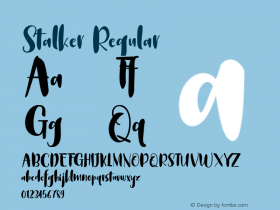 Stalker Version 1.000 Font Sample