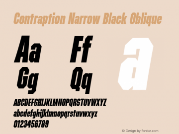 Contraption Narrow Black Oblique Version 1.001 2015图片样张