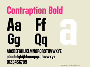 Contraption Bold Version 1.001 2015图片样张