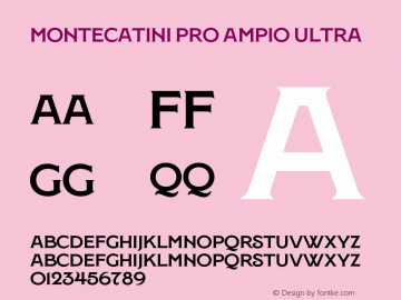 Montecatini Pro Ampio Ultra Version 1.020;PS 001.020;hotconv 1.0.88;makeotf.lib2.5.64775图片样张