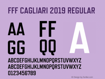 FFF Cagliari 2019 1.0 | FreeFootballFont.blogspot.com图片样张