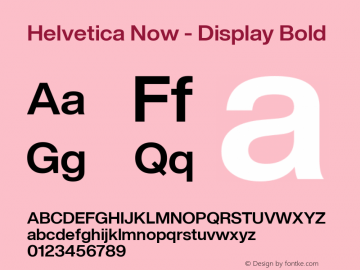 Helvetica Now Display W04 Bold Version 1.00; ttfautohint (v1.6)图片样张