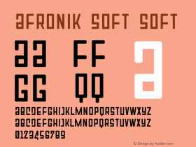 Afronik Soft Soft Version 1.000 Font Sample