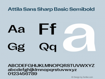 Attila Sans Sharp Basic Semibold Version 1.200图片样张