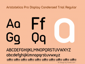 Aristotelica Pro Display Condensed Trial Regular Version 1.000图片样张