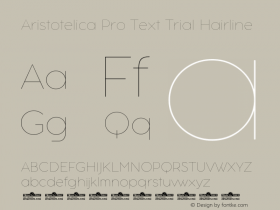 Aristotelica Pro Text Trial Hairline Version 1.000图片样张