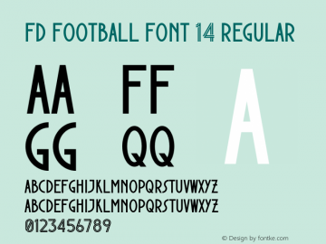 FD-Football Font 14 Version 1.00;March 13, 2020;FontCreator 12.0.0.2547 64-bit Font Sample