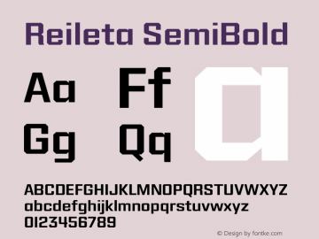 Reileta SemiBold Version 1.000;hotconv 1.0.109;makeotfexe 2.5.65596 Font Sample