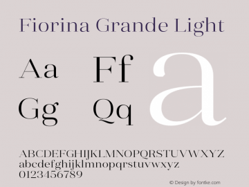 FiorinaGrande-Light Version 1.000图片样张