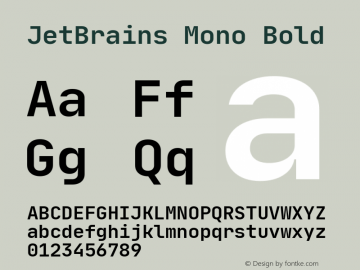 JetBrains Mono Bold Version 1.0.5图片样张