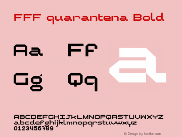 FFF quarantena Bold Version 1.000;PS 001.000;hotconv 1.0.88;makeotf.lib2.5.64775图片样张