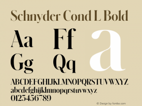 SchnyderCondL-Bold Version 1.001 Font Sample