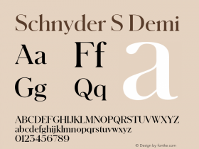 SchnyderS-Demi Version 1.001 Font Sample