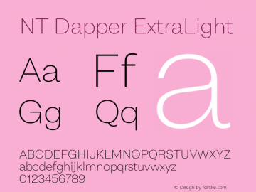 NT Dapper ExtraLight Version 2.005图片样张