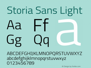 Storia Sans Light Version 60.001;March 19, 2020;FontCreator 12.0.0.2522 64-bit图片样张