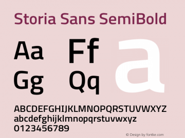 Storia Sans SemiBold Version 60.001;March 19, 2020;FontCreator 12.0.0.2522 64-bit Font Sample