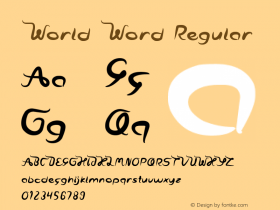 World Word Version 1.00;November 14, 2019;FontCreator 11.5.0.2430 64-bit图片样张