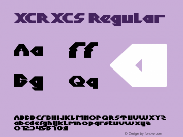 XERXES Version 1.00;November 5, 2019;FontCreator 11.5.0.2430 64-bit图片样张