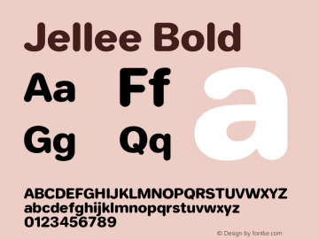 Jellee Bold Version 1.223图片样张