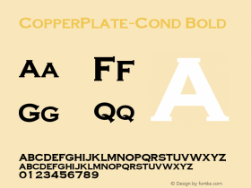 CopperPlate-Cond Bold 1.000图片样张