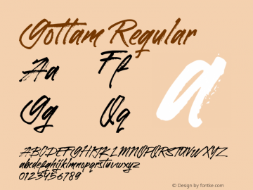 Gottam Version 1.00;April 2, 2020;FontCreator 12.0.0.2563 64-bit Font Sample