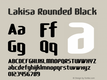 Lakisa Rounded Black Version 1.0; Mar 2020 Font Sample