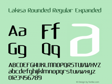 Lakisa Rounded Expanded Regular Version 1.0; Mar 2020图片样张