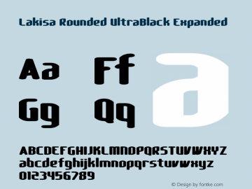 Lakisa Rounded UltraBlack Expanded Version 1.0; Mar 2020图片样张
