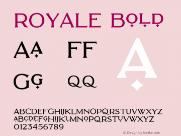 ROYALE Bold Version 1.002;Fontself Maker 3.5.1 Font Sample